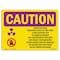 Signmission OSHA RADIATION Sign, Radiation Area Radiation Levels, 18in X 12in Decal, 12" H, 18" W, Landscape OS-CR-D-1218-L-10158 - alternate 1